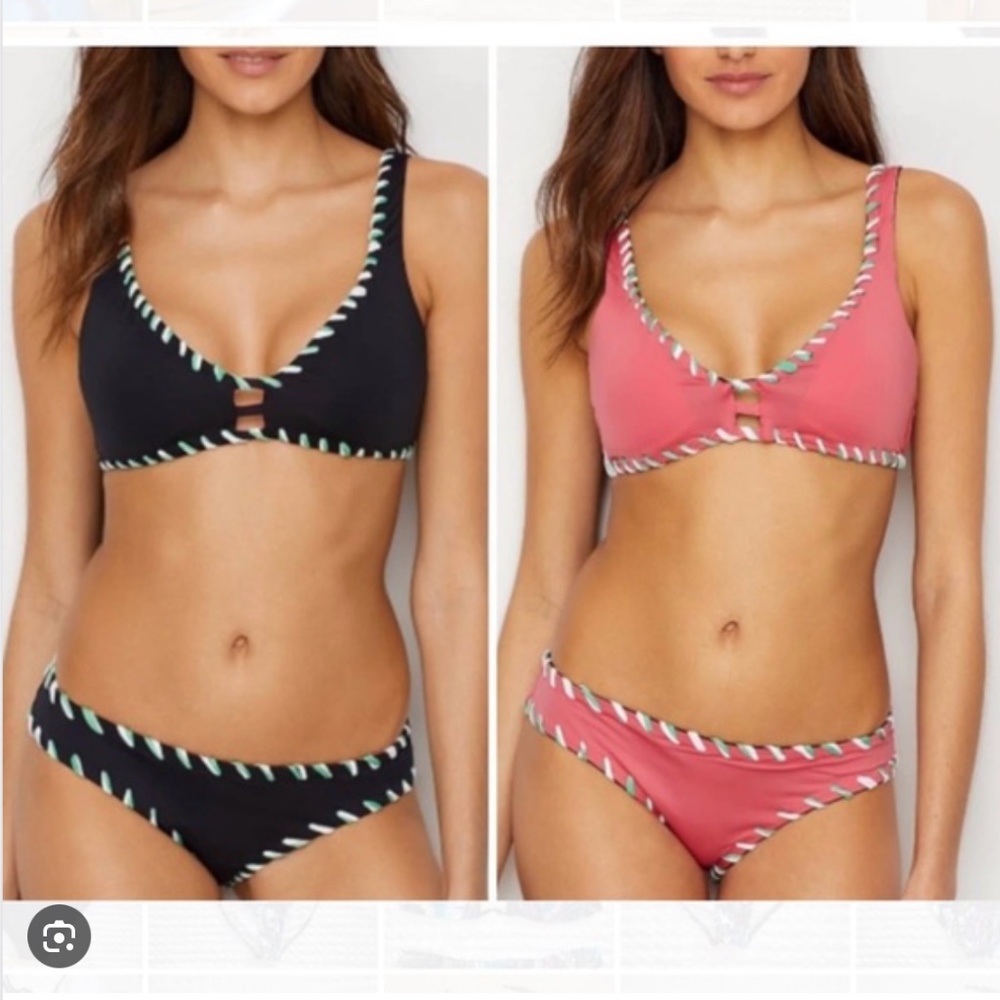 Becca Camille Reversible Bikini (black/coral)